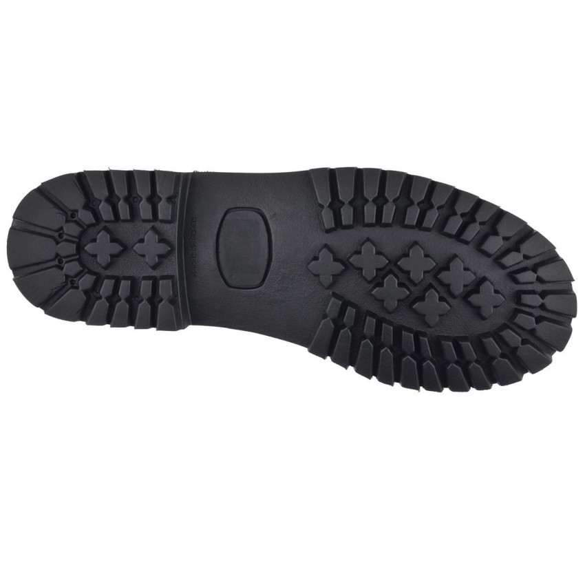 DAN LUG BROWN BURGUNDY MOCASSIN-Mocassin semelle crantée pour femme en cuir
