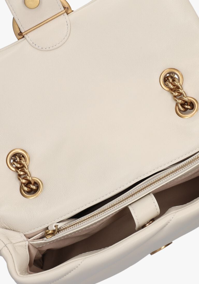 witte pinko schoudertas love puff classic