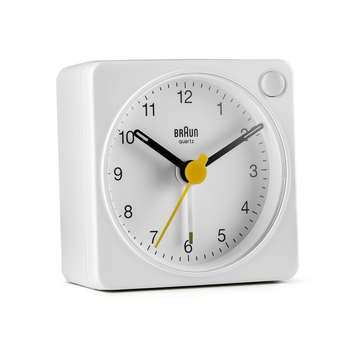 Braun firkantet vekkerklokke hvit BC02XW