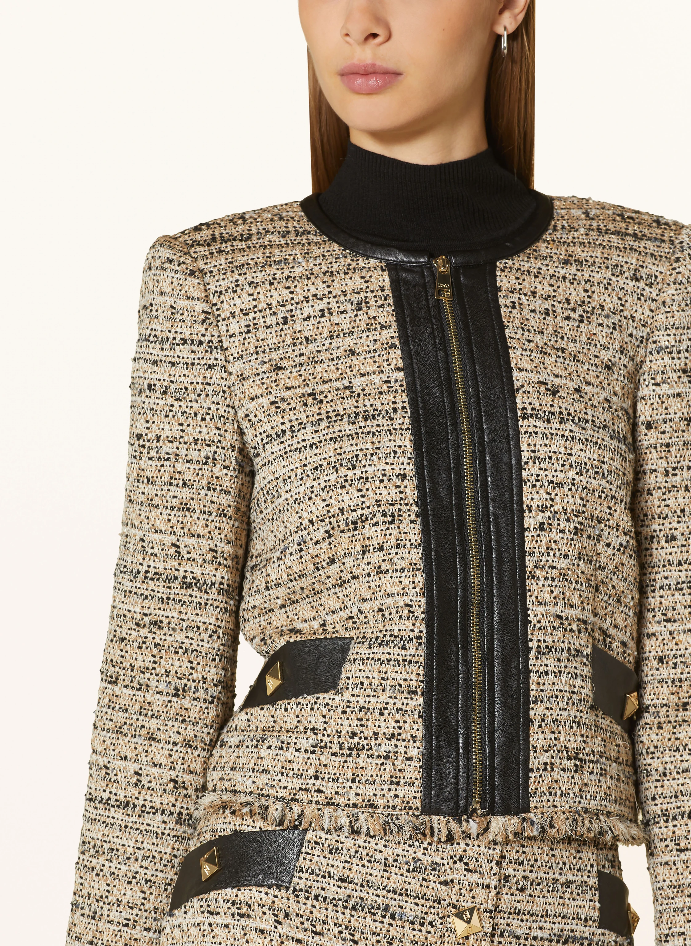 LIU JO Bouclé-Jacke mit Glitzergarn