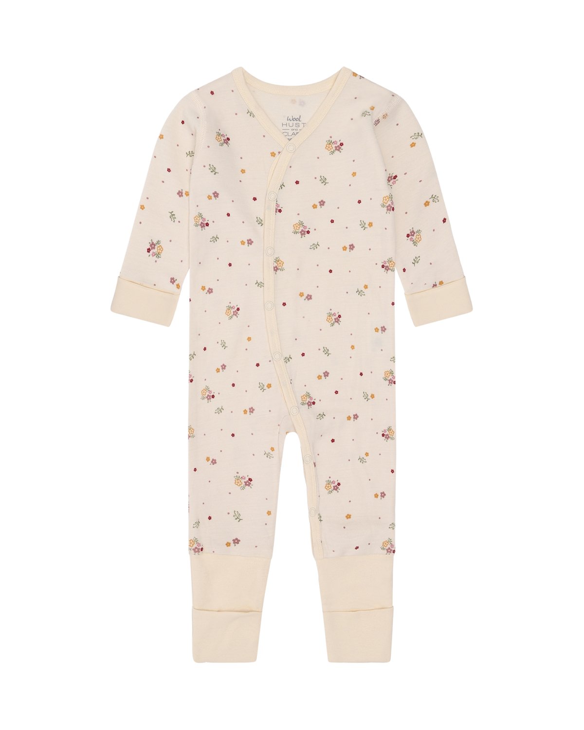 Ullpysj Baby – Heldress med trylleføtter – Ull/Bambusviskose | Mobi Flora
