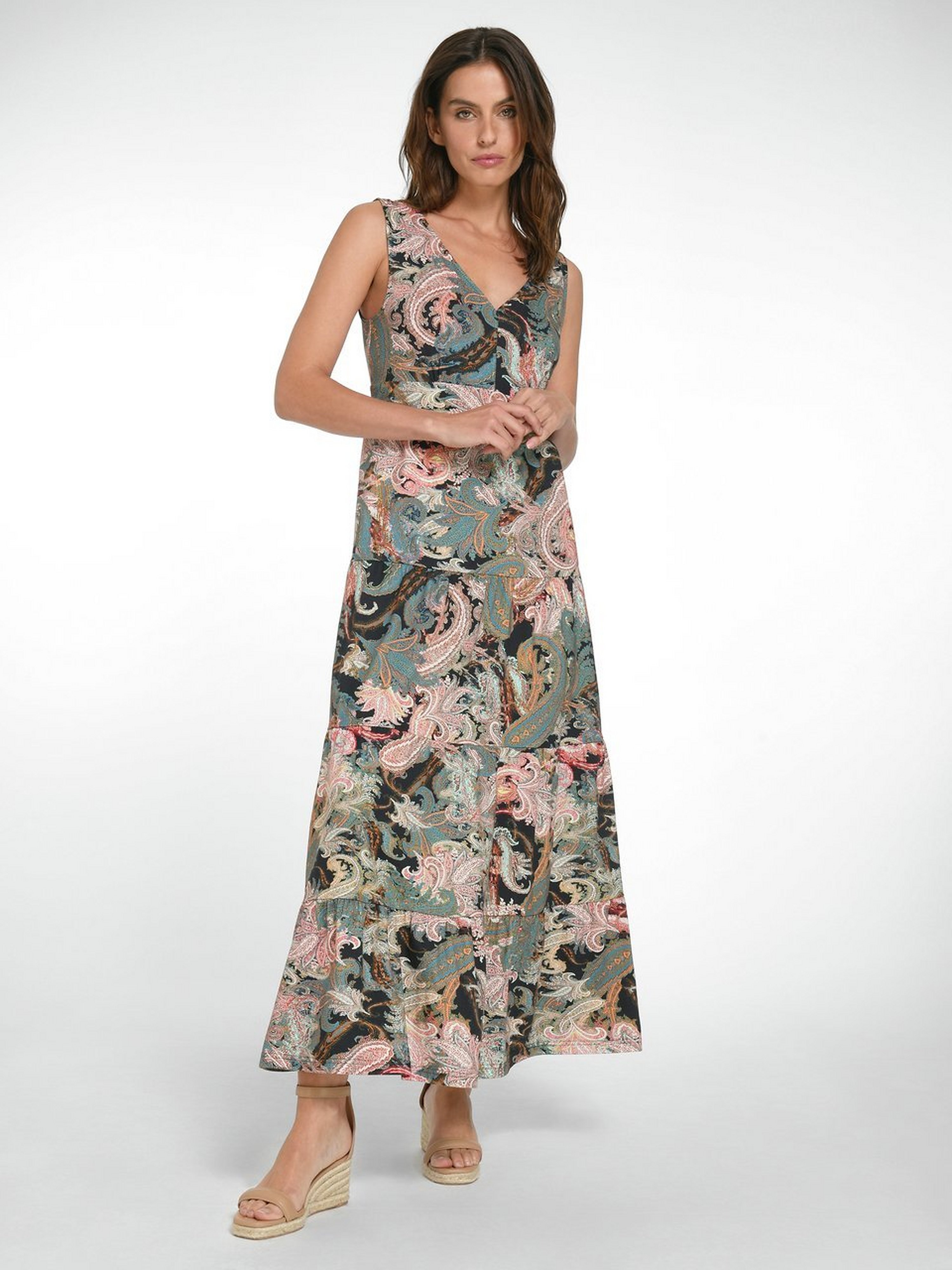 Langes Jerseykleid