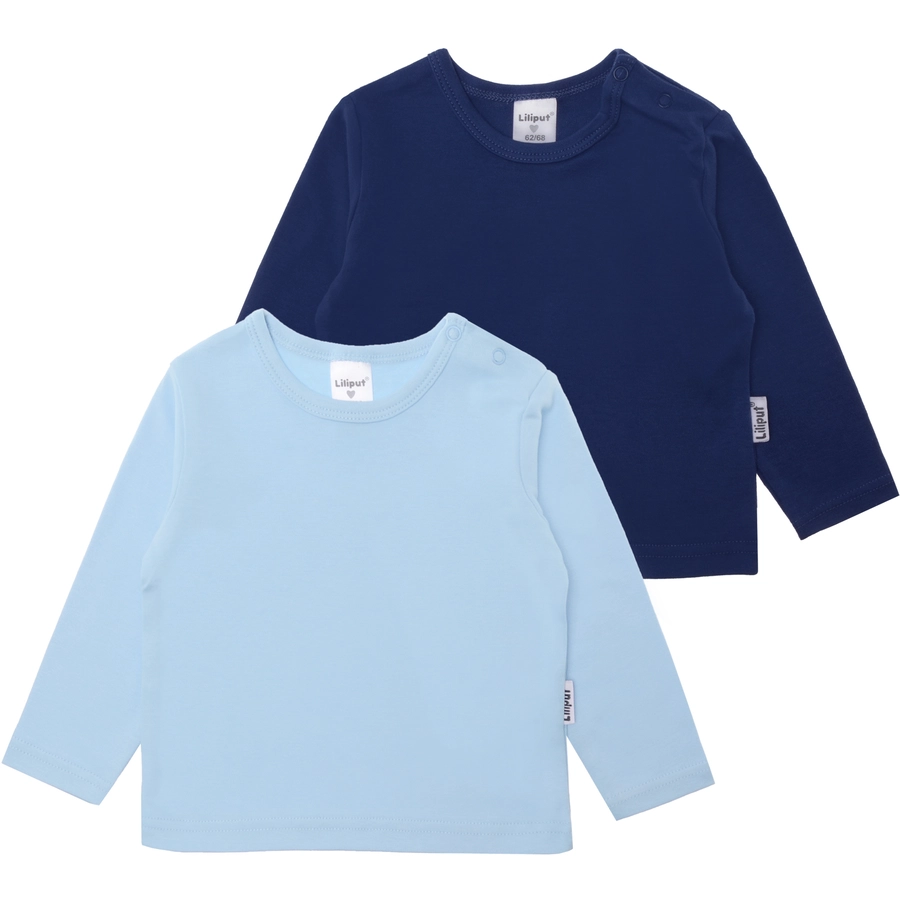 Liliput Langarmshirts (2-tlg.) hellblau dunkelblau