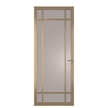 Arne & Bodil binnendeur ABE107 brons glas - metallic brons staallook afwerking