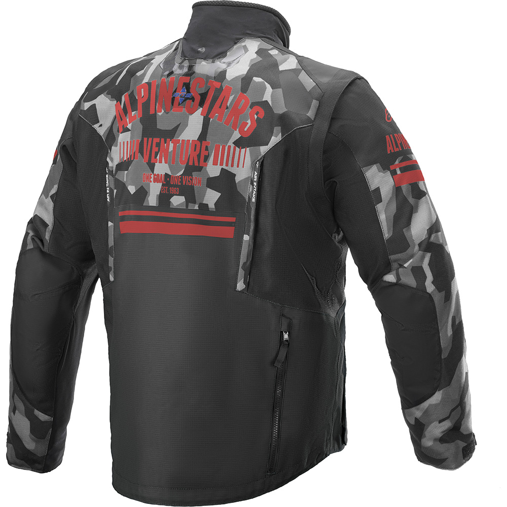 Alpinestars - Veste Venture R Camouflage Gris / Rouge fluo