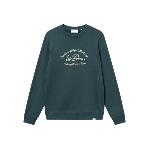 Les Deux Camden Sweatshirt, Pine Green/Ivory, L