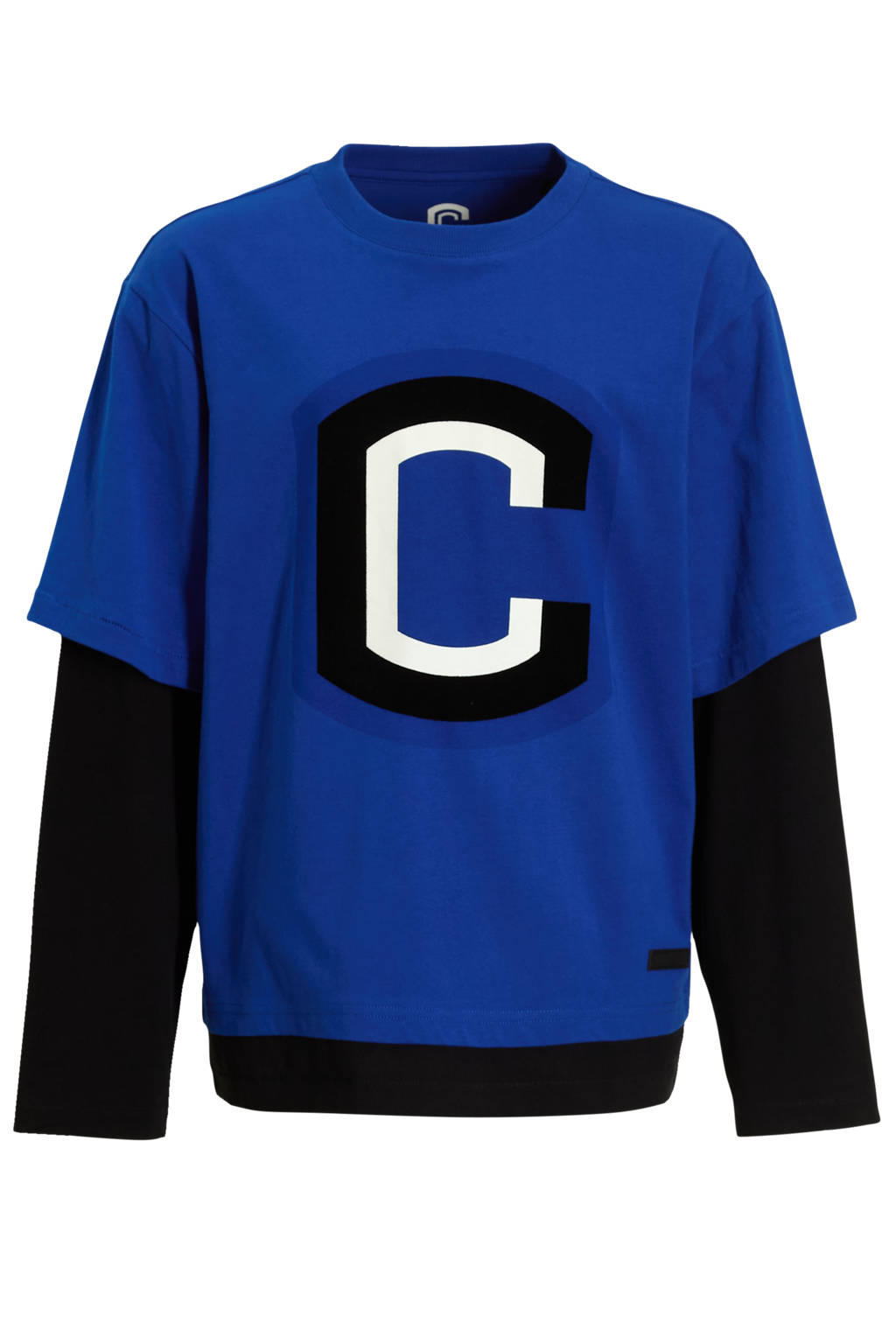 Coolcat Unisex Longsleeve T-shirt Bowie met Gelaagde Mouwen