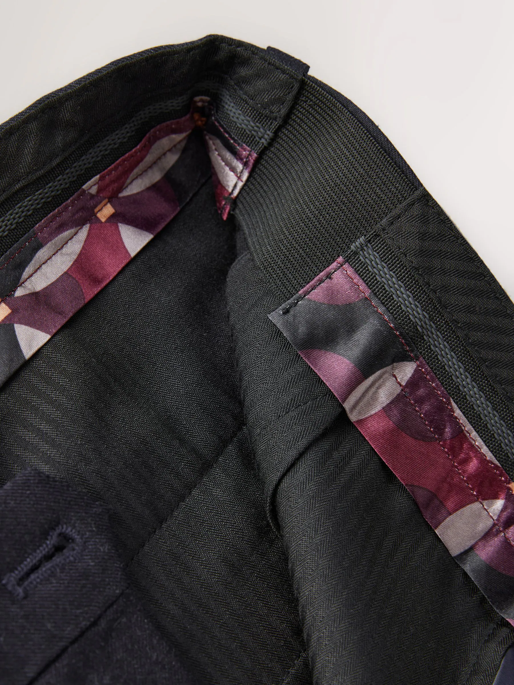 Donkerblauw - Normale Pasvorm - Signature - 100% Wollen broek met Motion Flex-tailleband