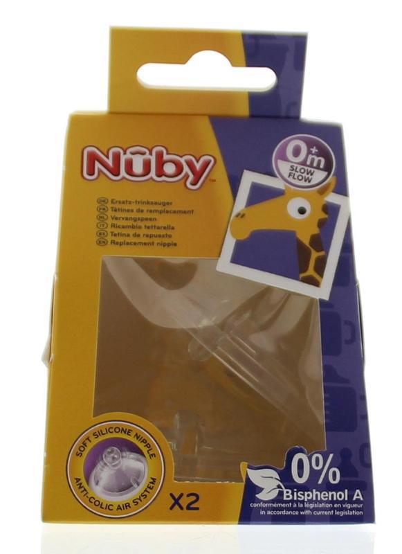 Nûby Replacement nipple slow flow 2 stuks
