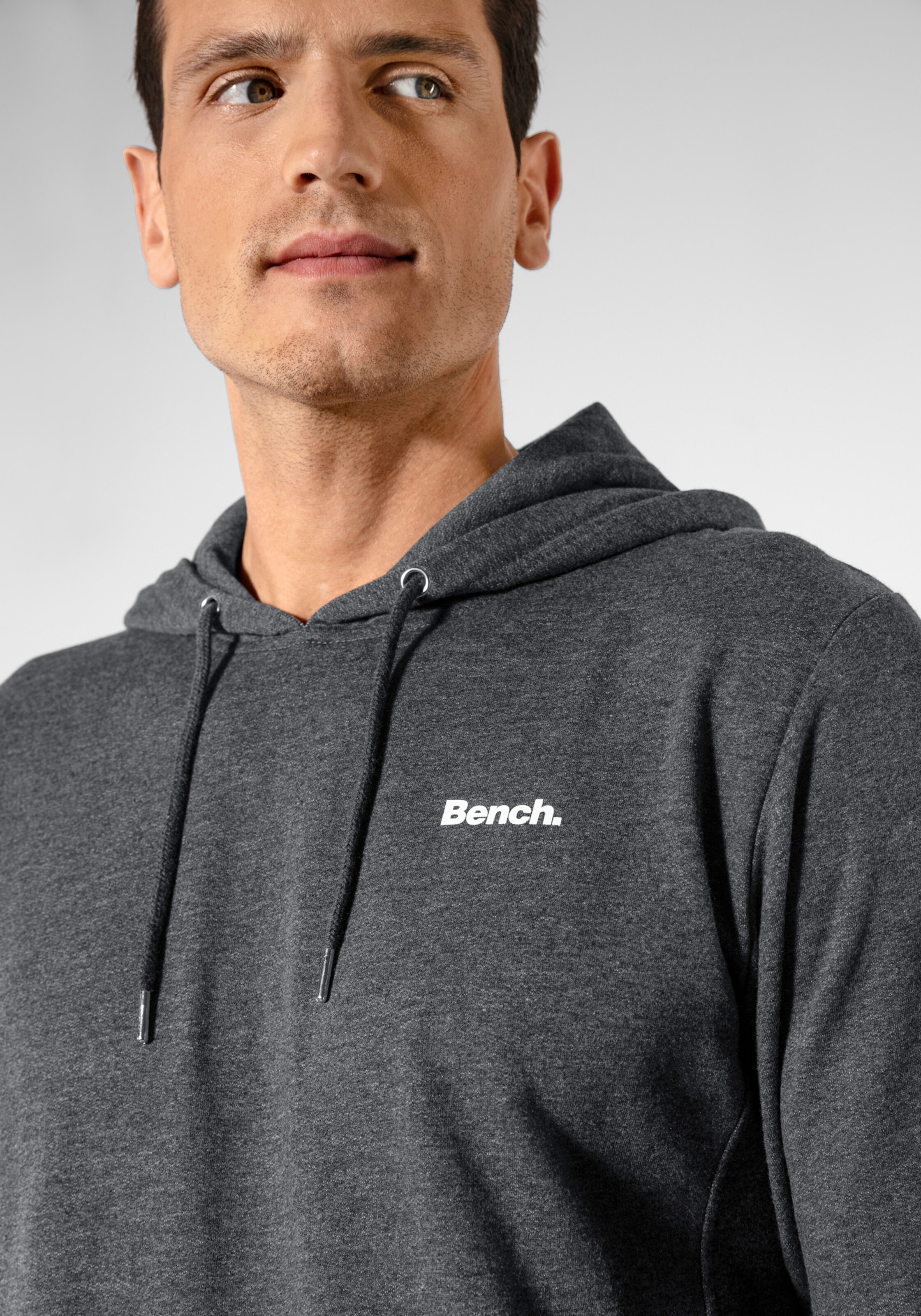Hoodie in anthrazit-meliert