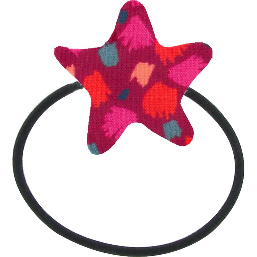 Elastique Cheveux Étoile Pompons Cerise