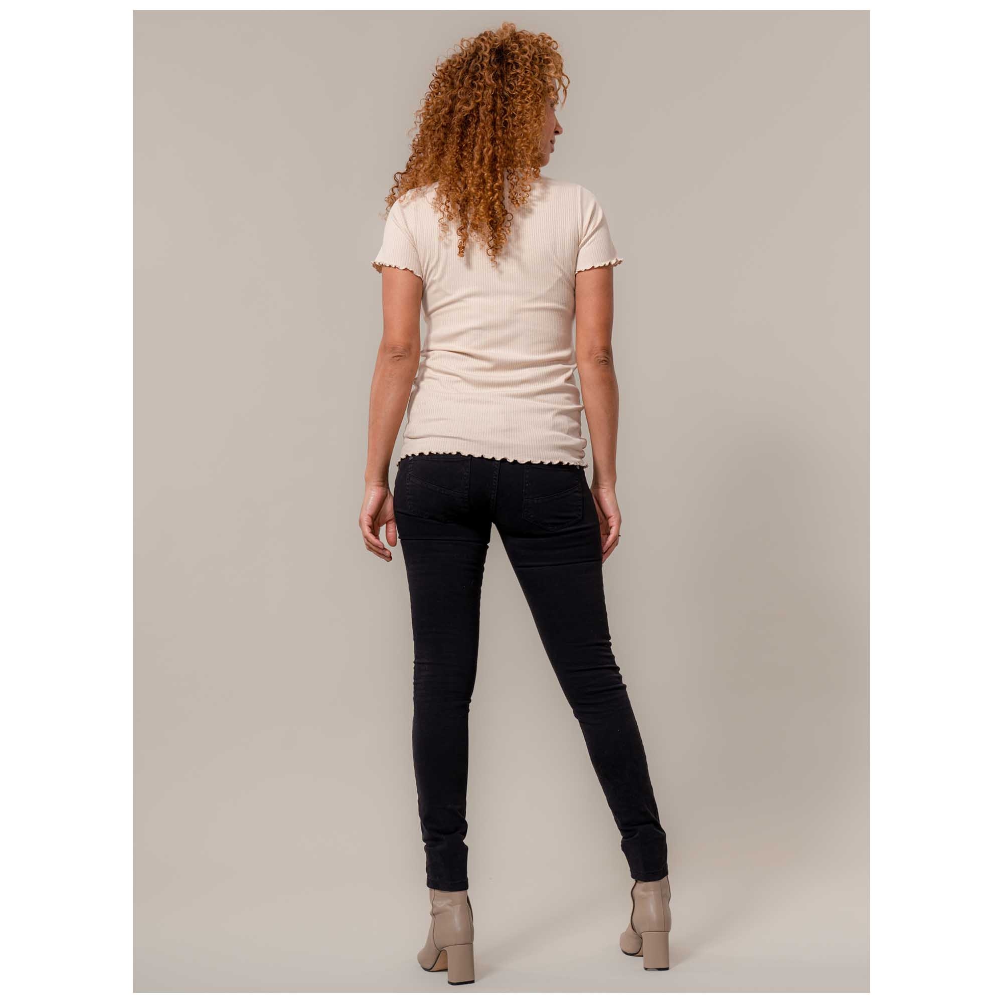 Prénatal zwangerschapsshirt korte mouwen effen beige