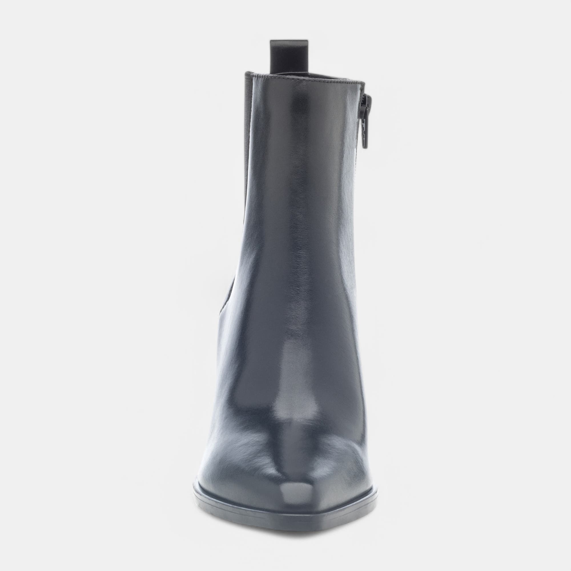Bottines à talon Femme en cuir noir