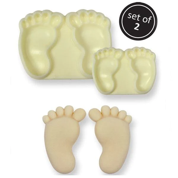 Moules pâte à sucre x 2 - Pieds de bébé CakeSupplies