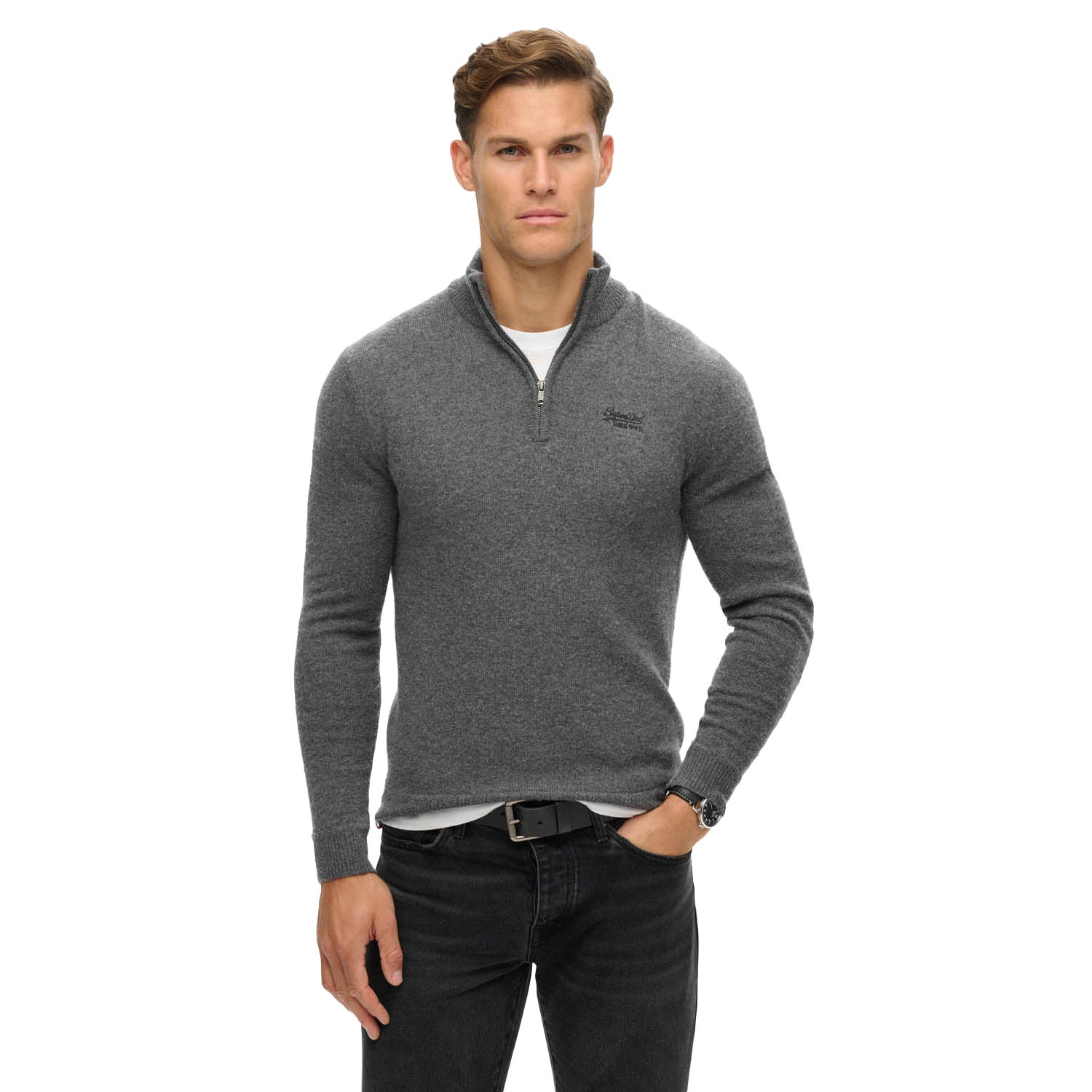 Superdry  Essential Emb Knit Half Zip