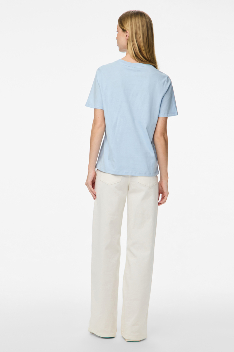 Pieces blauwe dames t-shirt