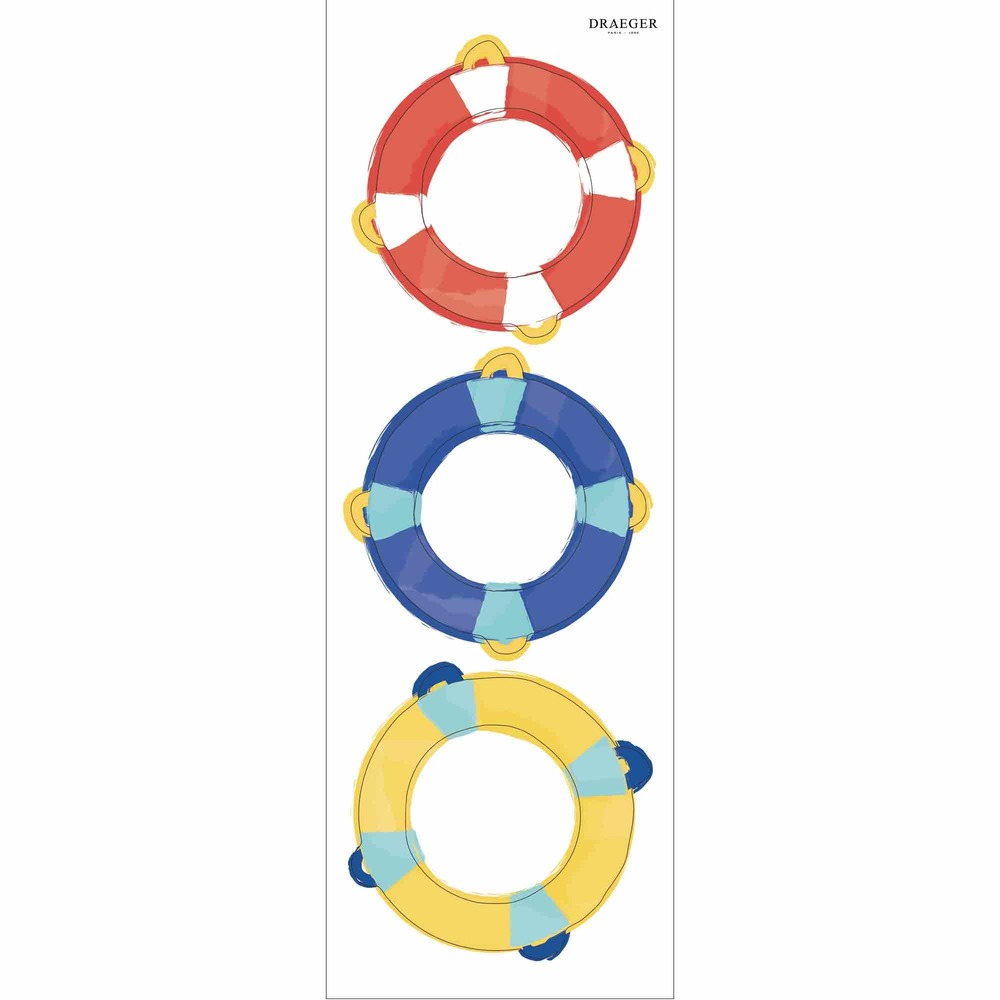 Sticker mural - bouée, ancre marine et boussole
