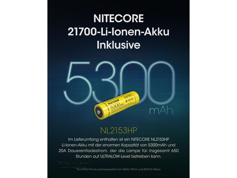 Nitecore Taschenlampe MH12 Pro 3300 lm LED-Taschenlampe