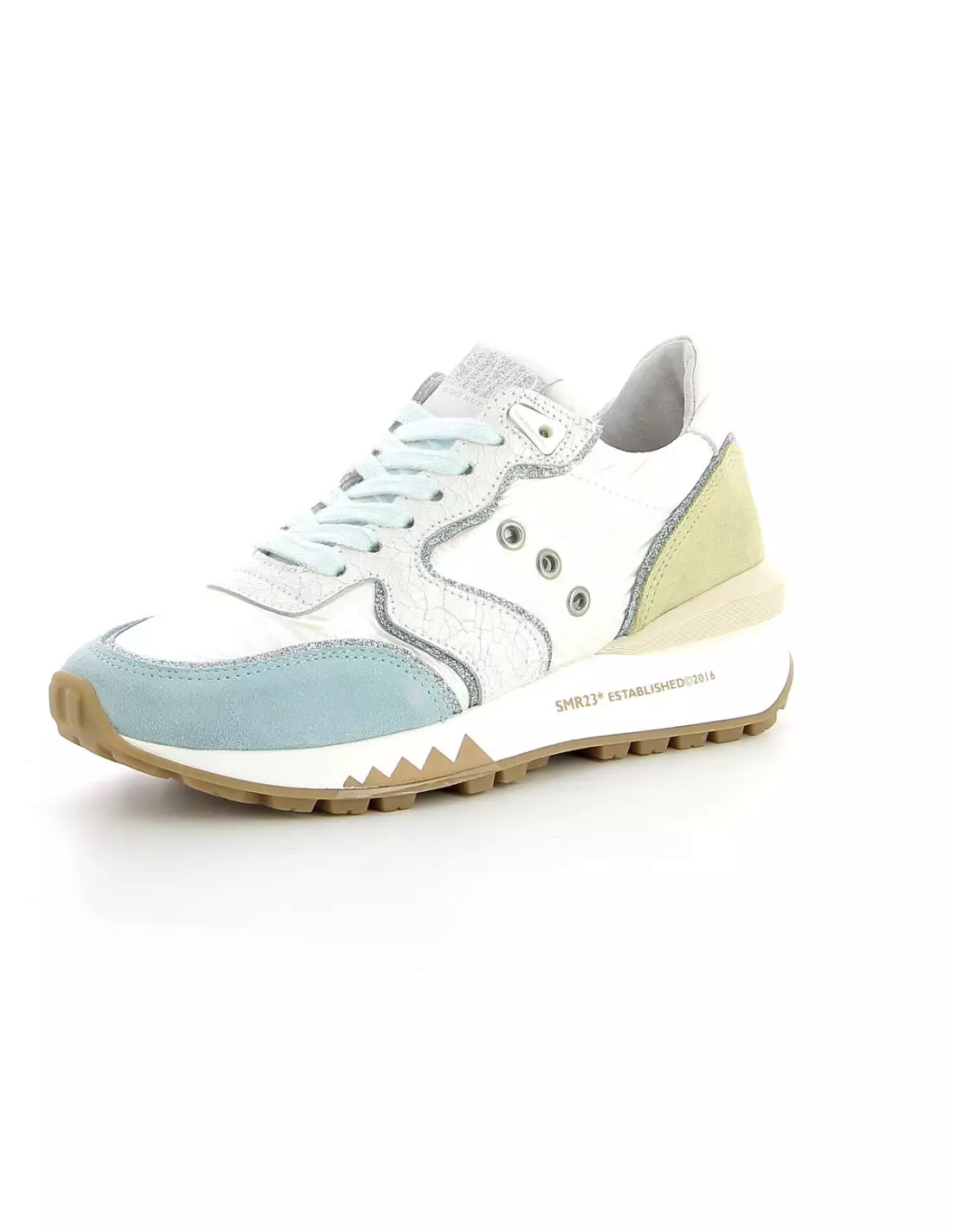 SMR - SEMERDJIAN 7447 - Baskets blanccieljaune