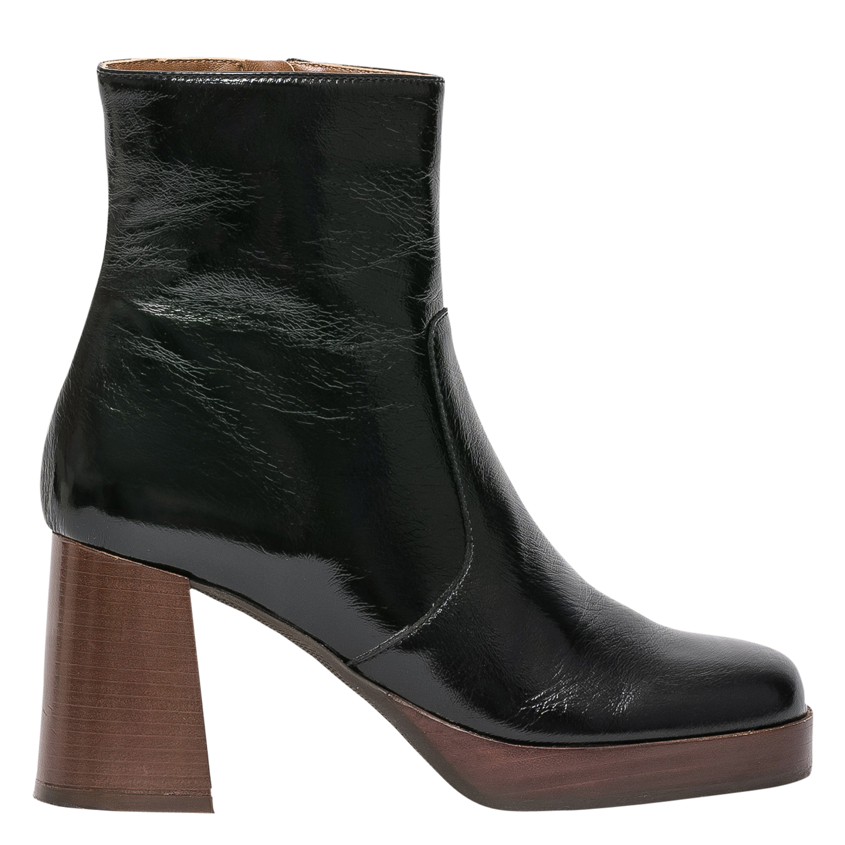 EZRA - Bottines à talons en cuir | Noir