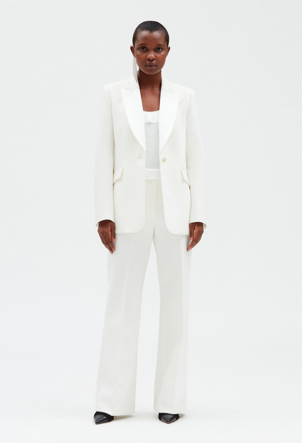 Pantalon de tailleur blanc