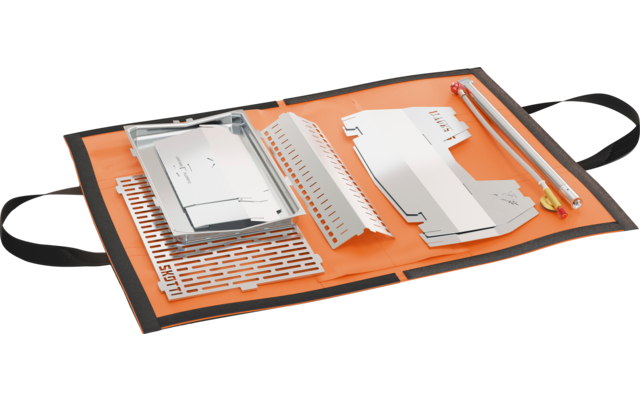 Skotti mobiler Gasgrill / Kohlegrill inklusive Tragetasche und Gasschlauch