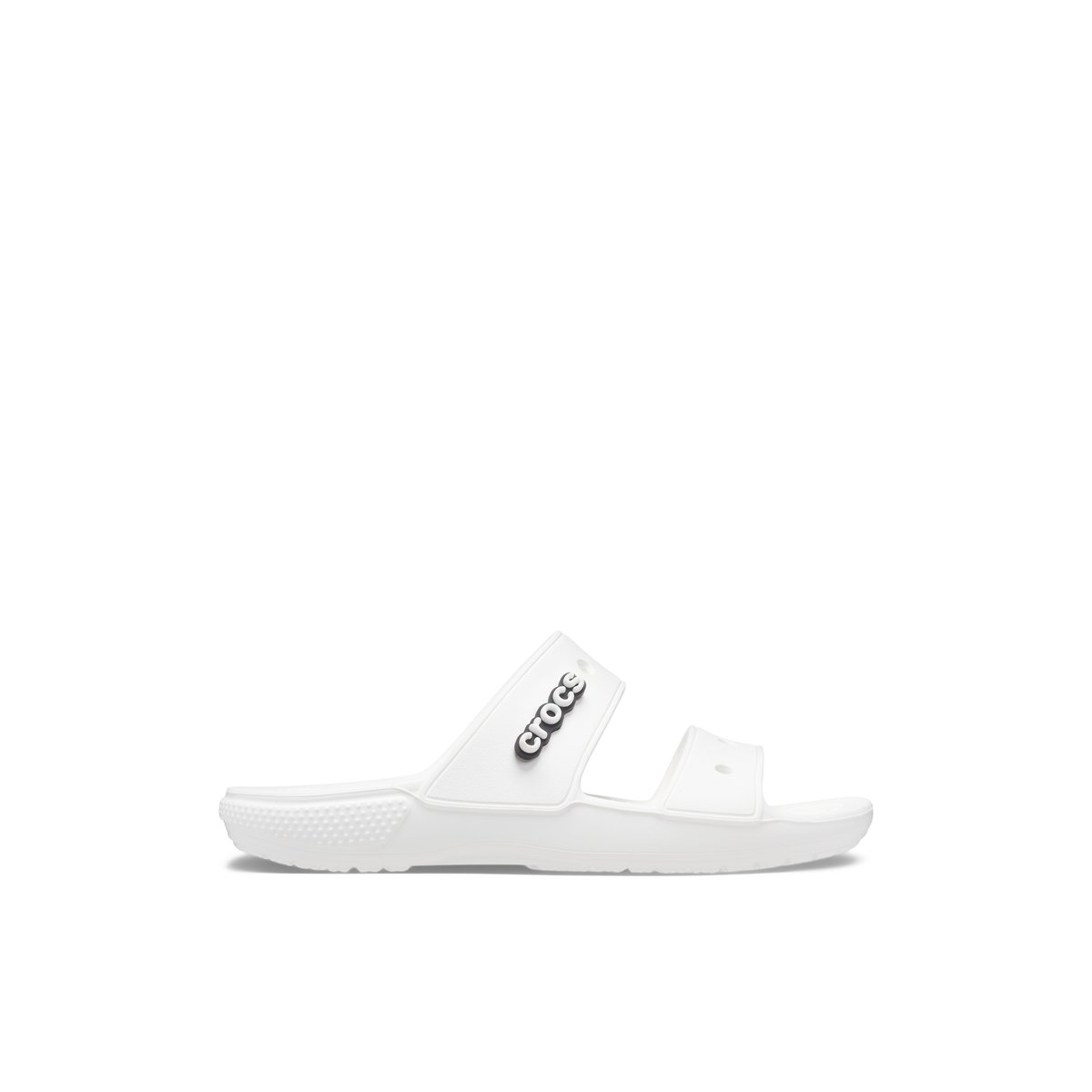 CROCS-Classic_croc-Sandales athlétiques à double bride - Talon plat - Blanc