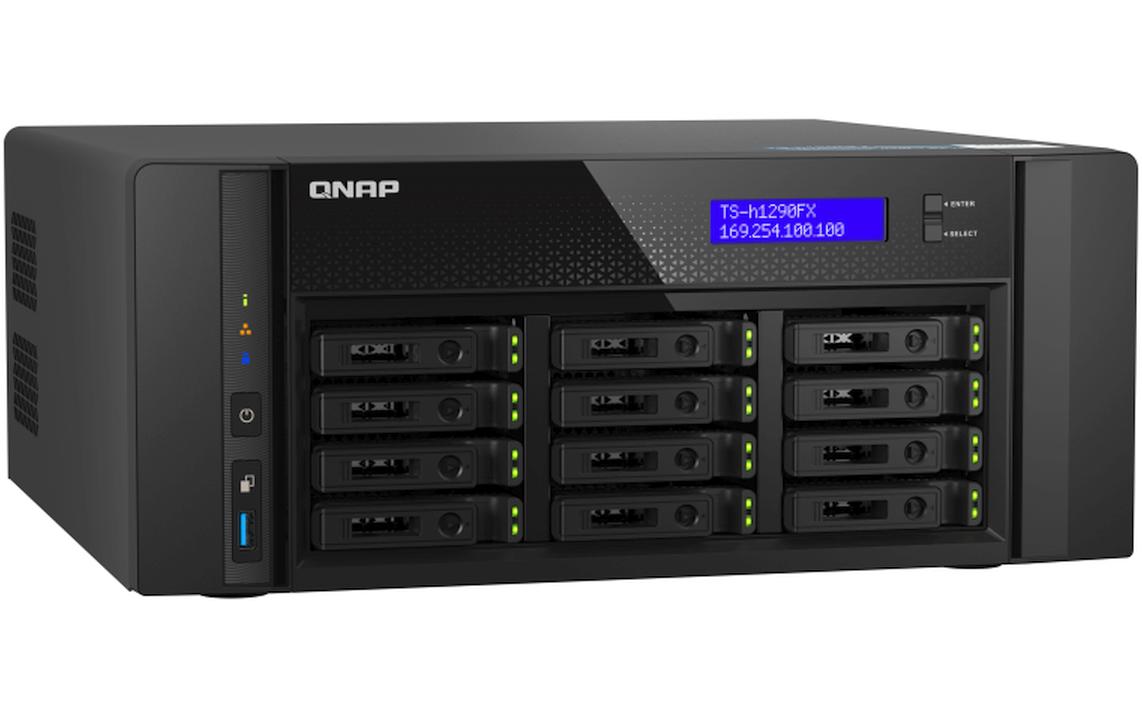 NAS TS-h1290FX-7302P-128G 12 Bay<br>Leistungsstarkes NAS mit 16-Kern-Prozessor und reibungsloser Übertragung