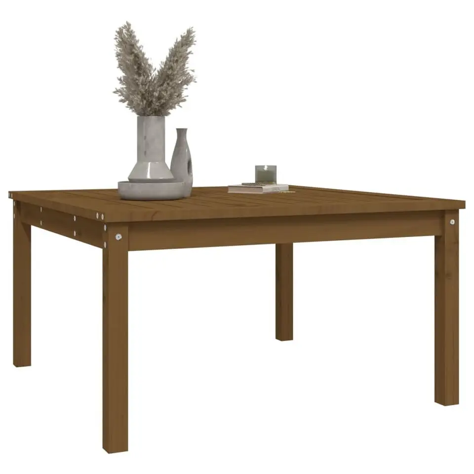 vidaXL - Loungetafel - Honingbruin - Massief grenenhout - 82,5x82,5x45 cm