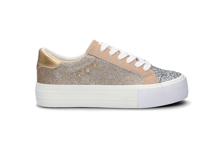 Platform sneakers med glitter