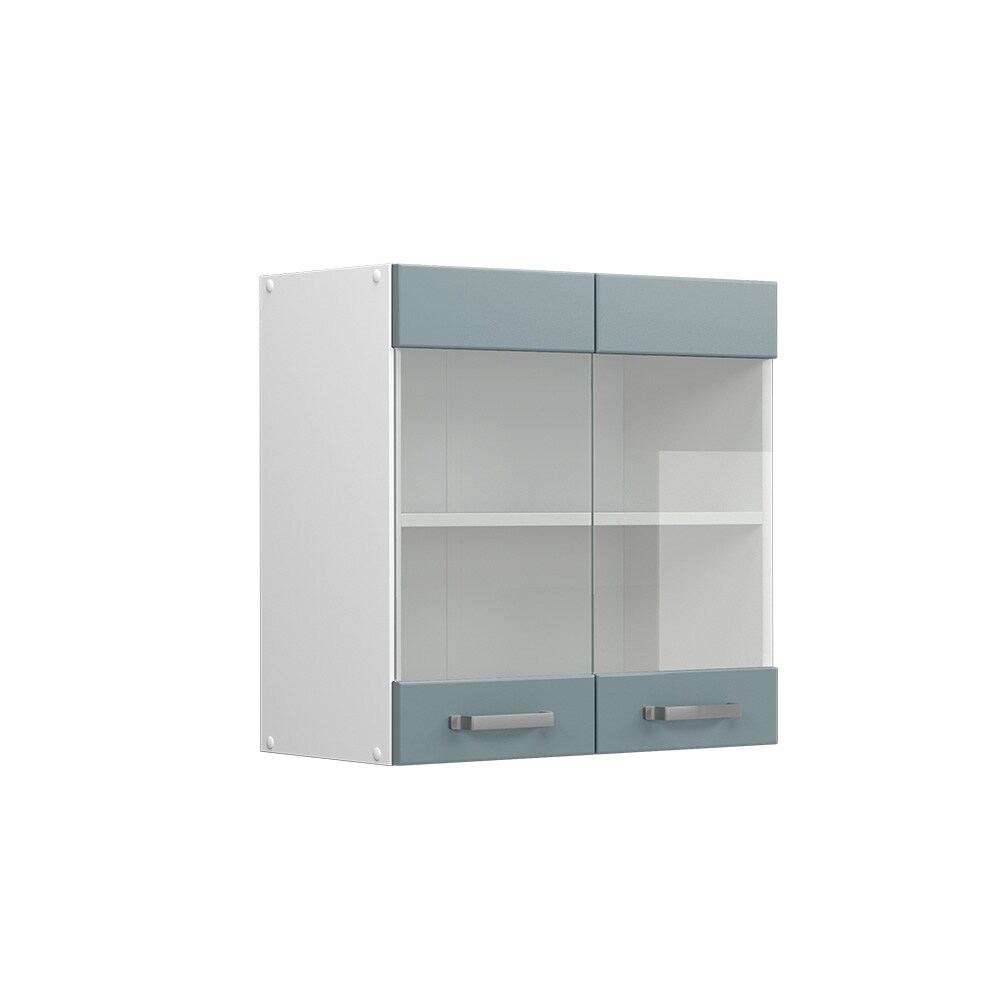 Vicco Glashängeschrank Küchenschrank R-Line Solid Weiß Blau Grau 60 cm modern