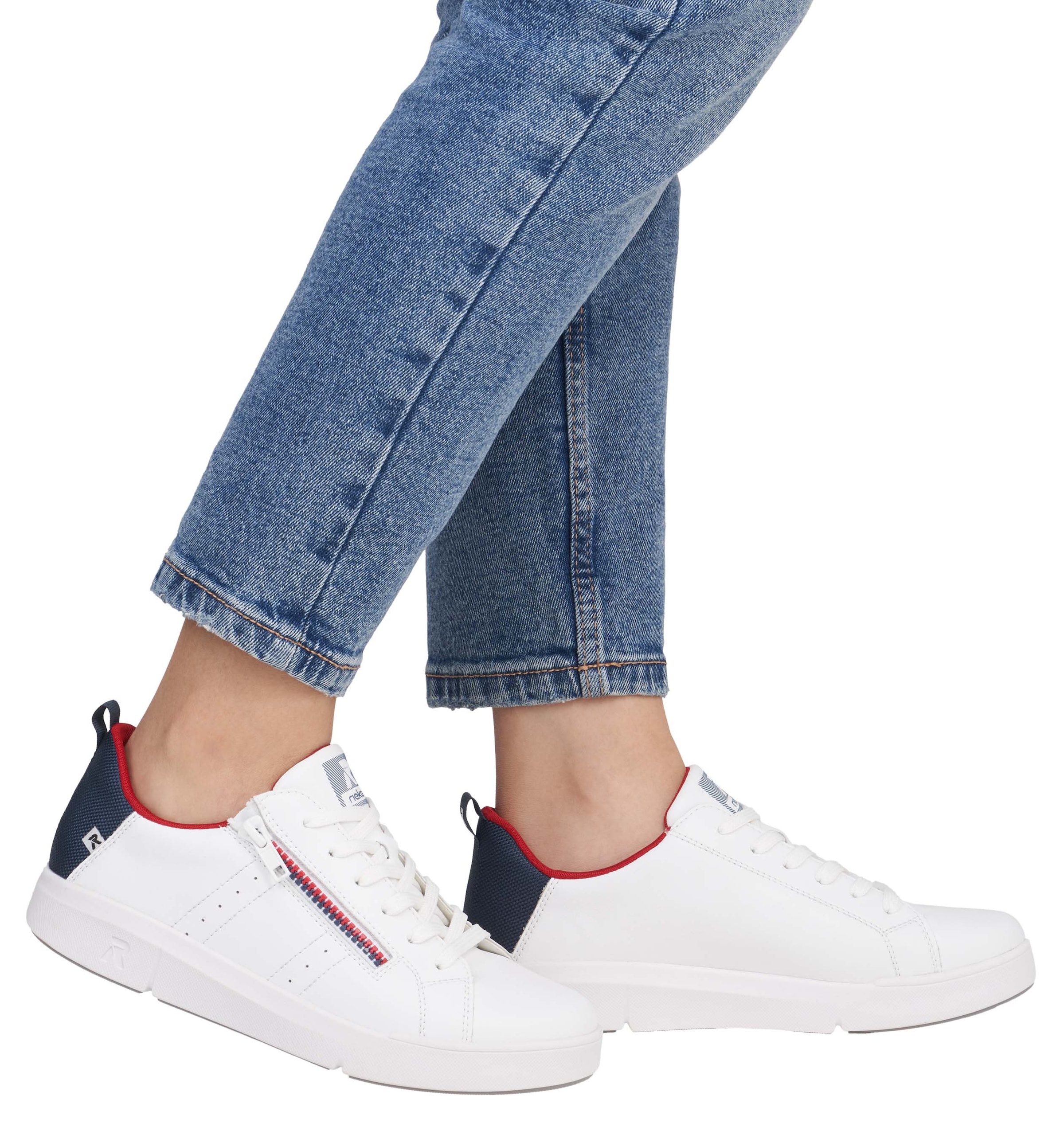 RIEKER Sport Sneaker  Schnürung und Reissverschluss, Freizeitschuh, Halbschuh, Schnürschuh