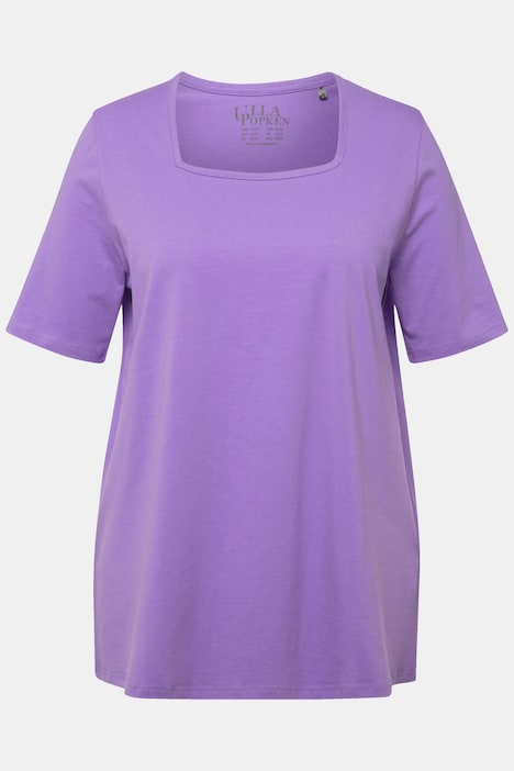 T-Shirt, A-Linie, Carree-Ausschnitt, Halbarm