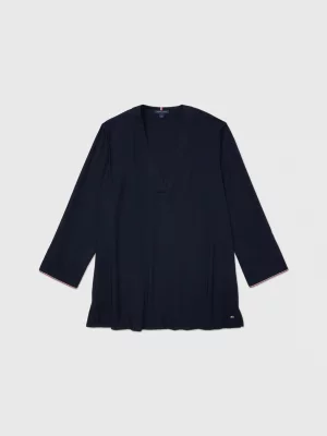 Blusa adaptável com decote em V