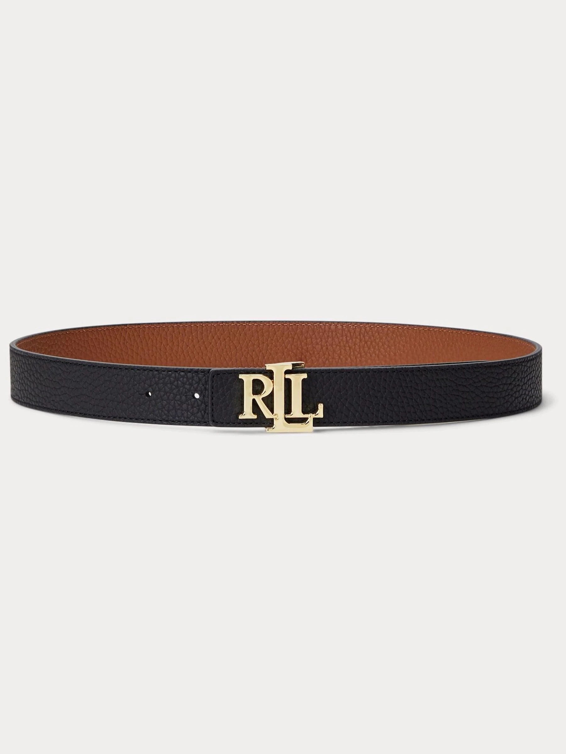 Lauren Ralph Lauren 2.5cm Logo Reversible Pebbled Leather Belt