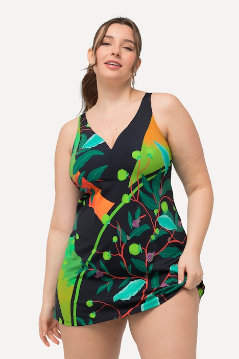 Badekleid, Blätter, herausnehmbare Softcups, recycelt