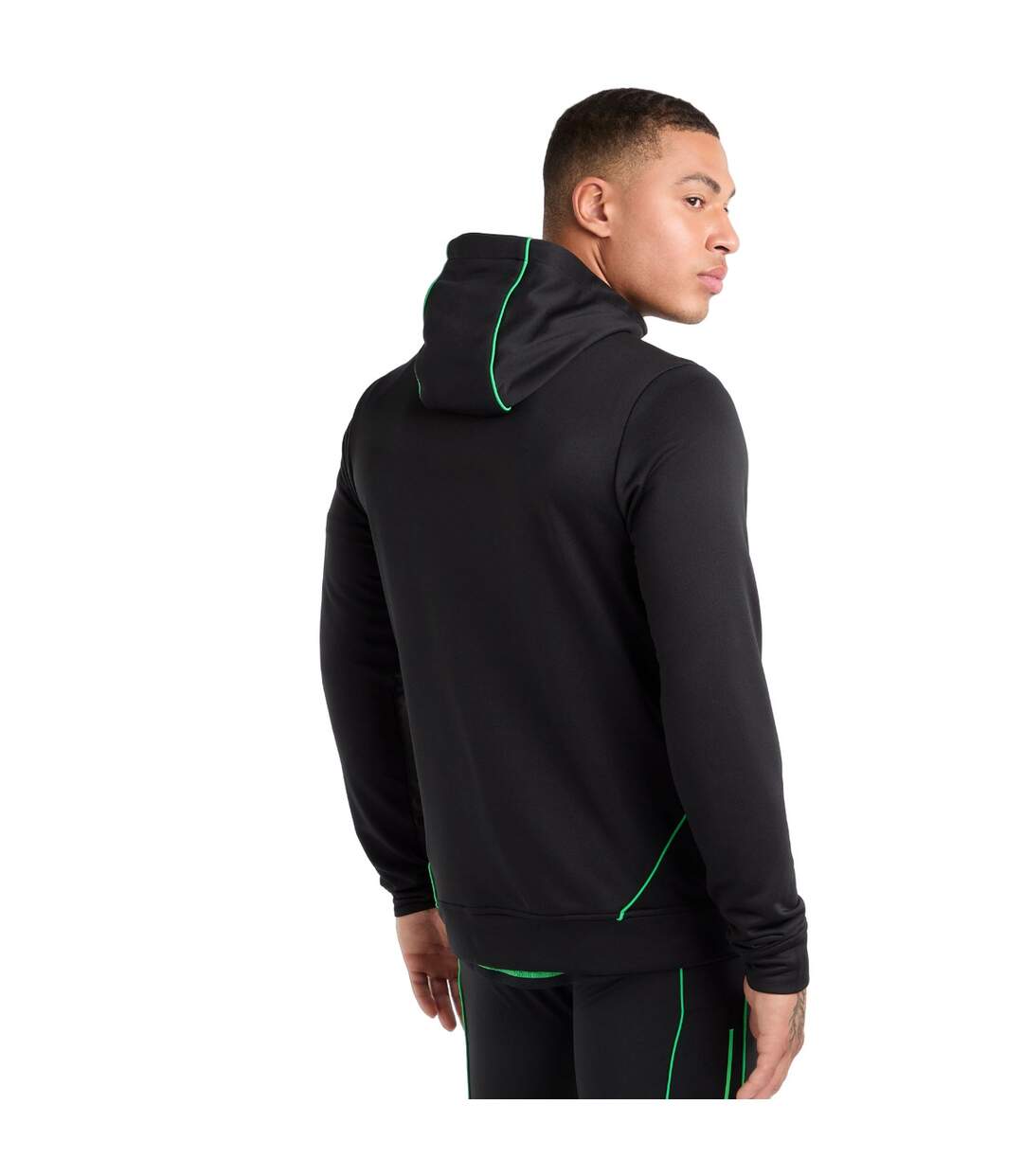 Umbro - Veste à capuche PRO - Homme (Noir / Vert) - UTUO1719
