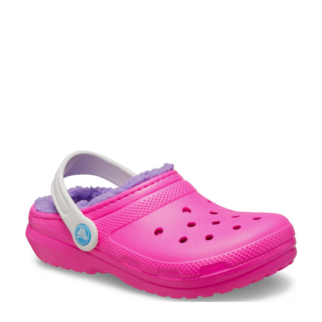 Crocs gevoerde clogs roze/lila
