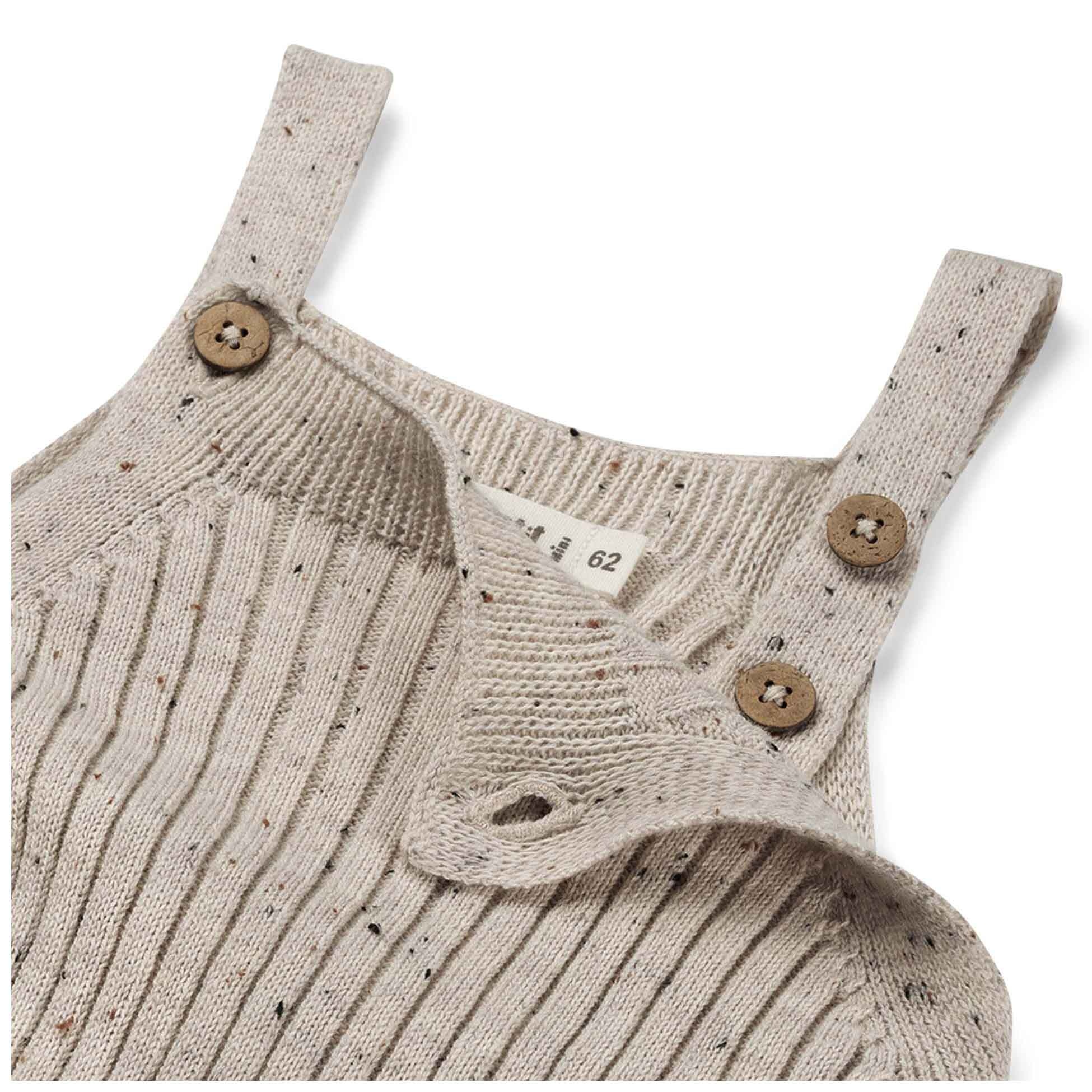 Sweet Petit Mini newborn tuinbroek mouwloos effen beige