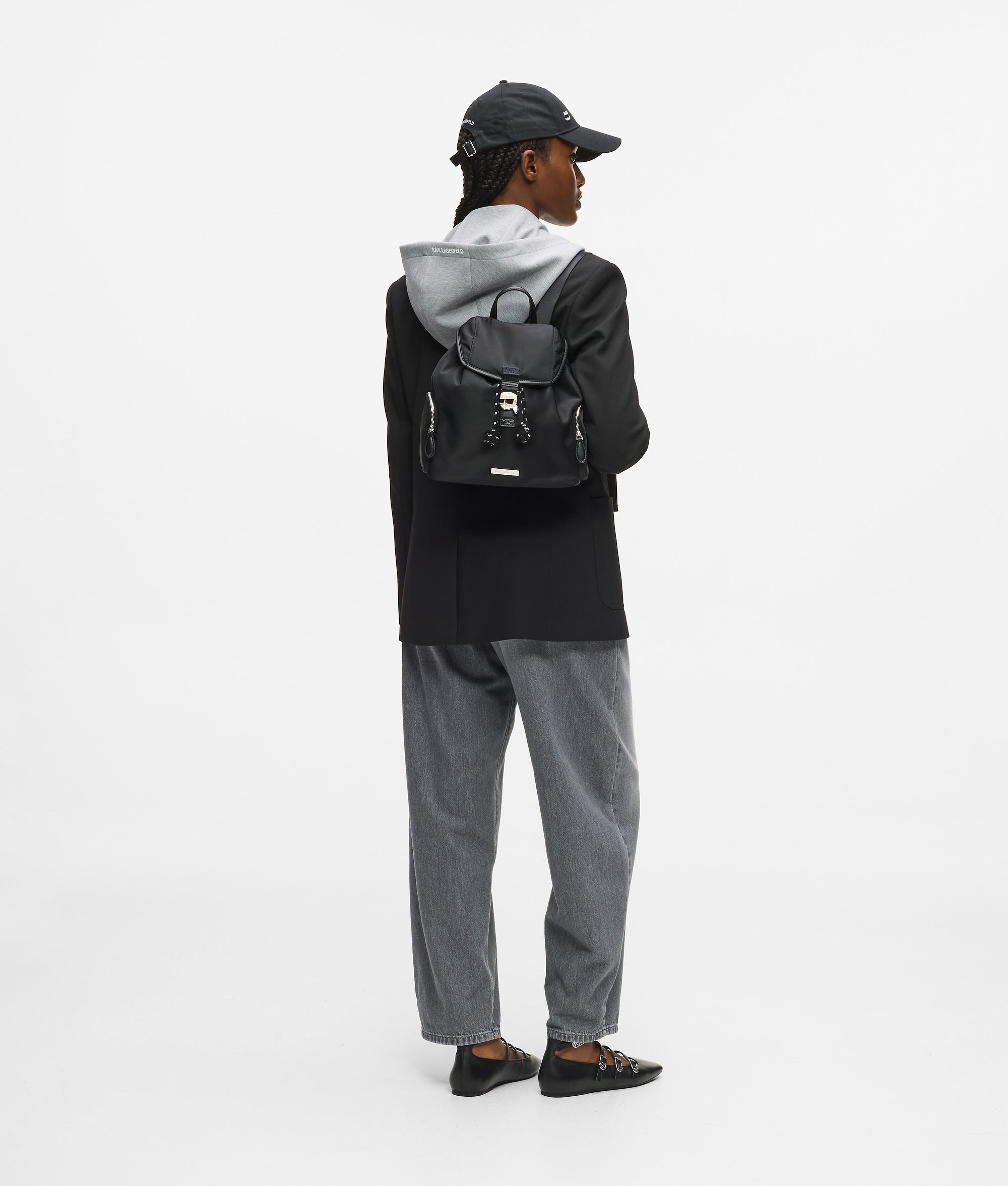 Ikon nylon rugzak met kleine klep