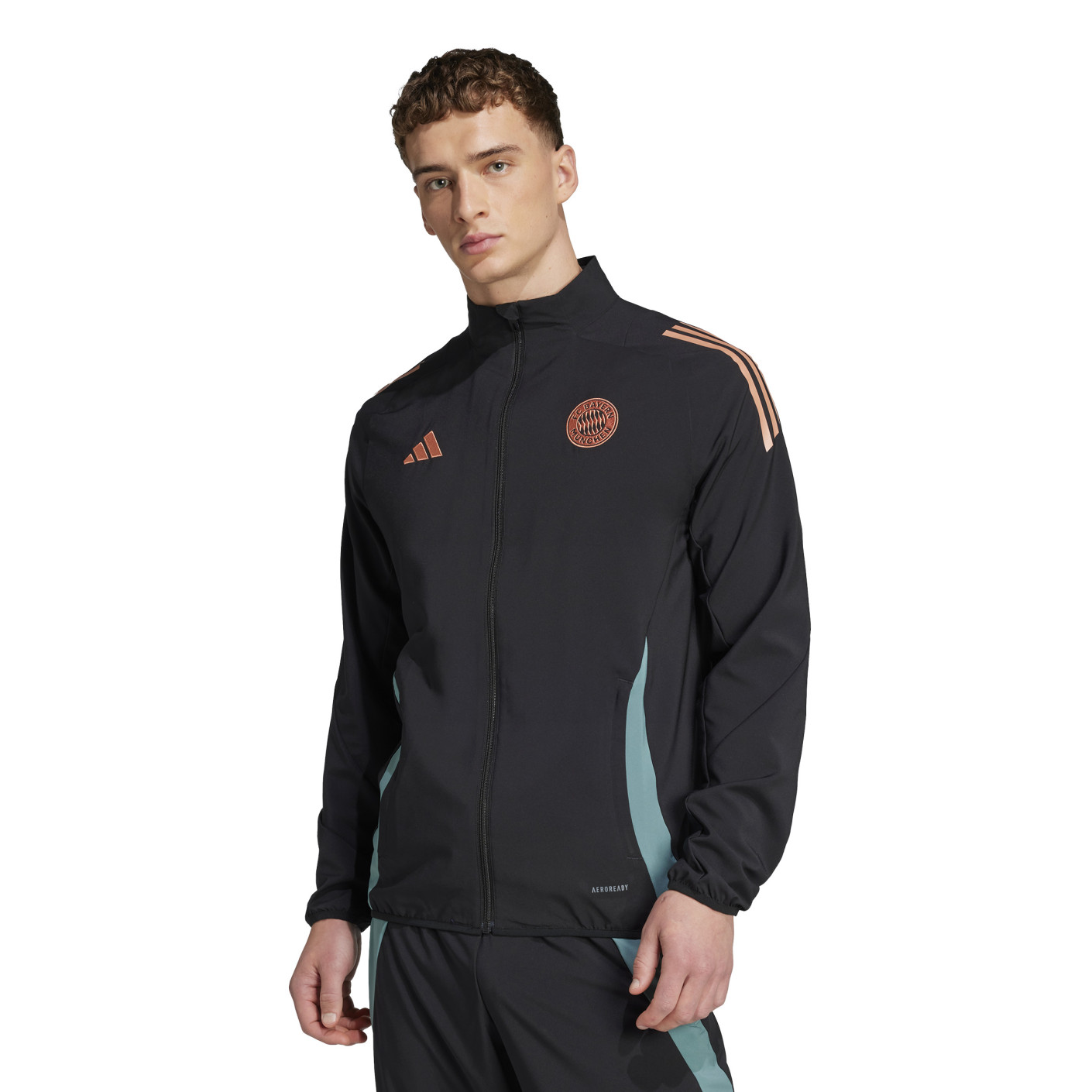 Adidas Bayern München Presentatie Trainingsjack 2024-2025 Zwart Groen Brons