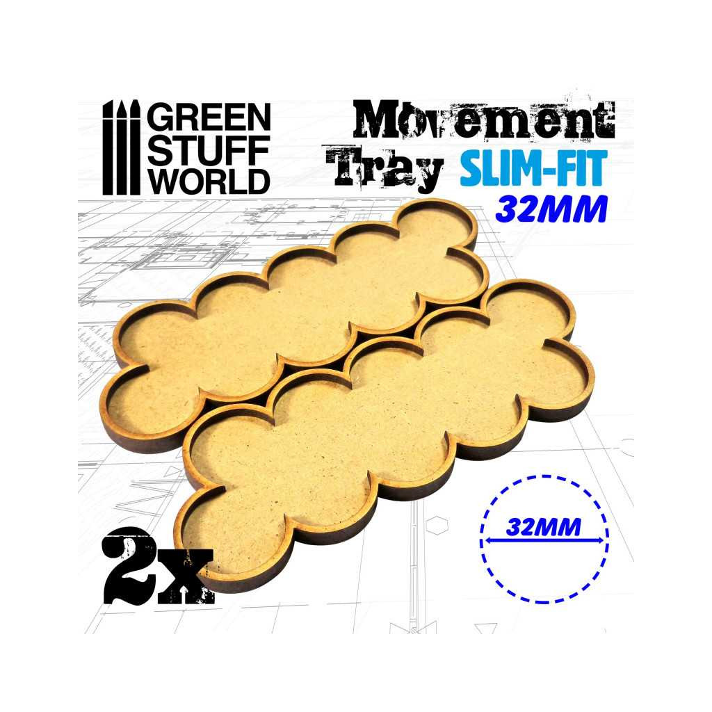 Plateaux de Mouvement MDF 32mm x10 - Skirmish
