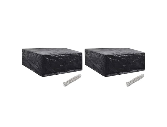 VIDAXL - Housse de table extérieur Housses de salon de jardin 2 pcs 10 œillets 260x260x90 cm