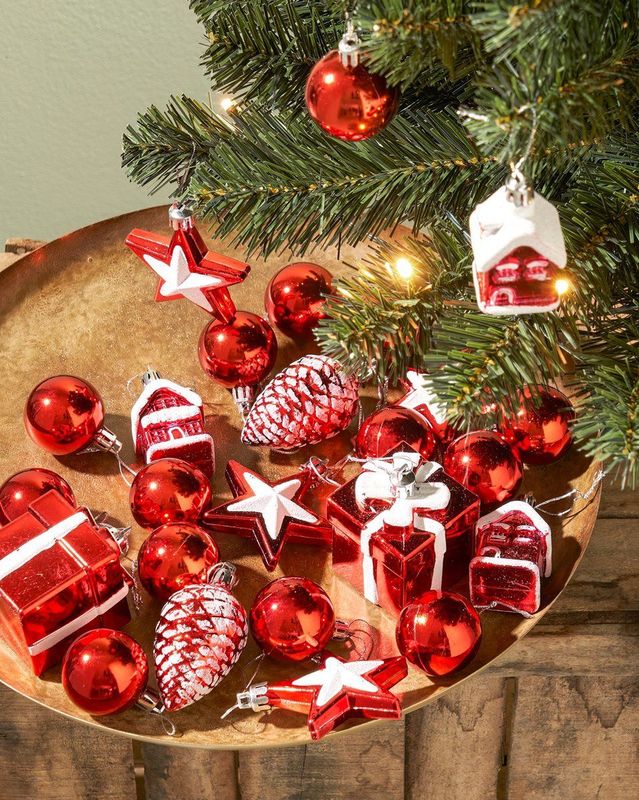 Black Box - Kunstkerstboom Joy - Rood - 90 cm - 30 LED Lichtjes