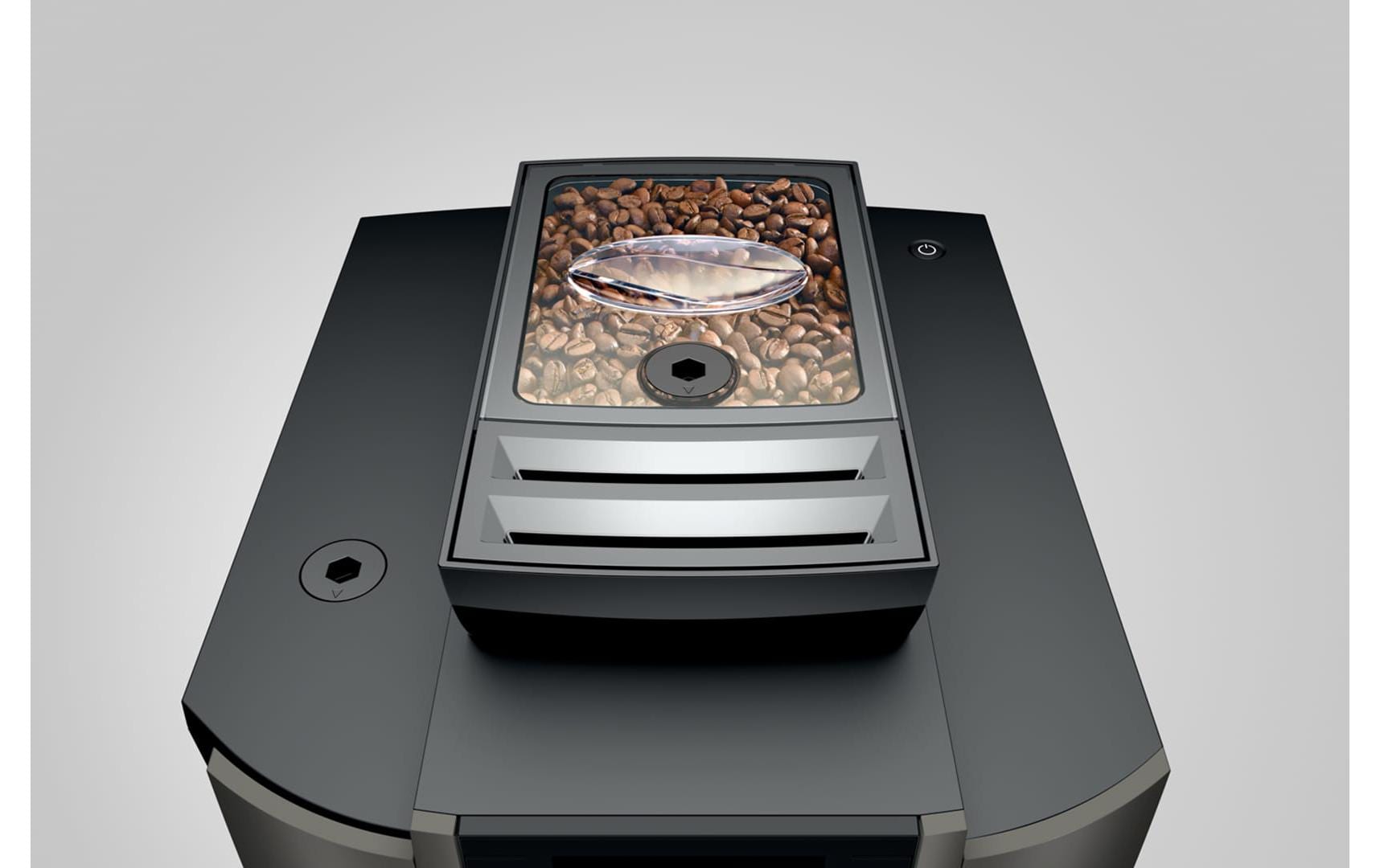 Kaffeevollautomat W8 Dark Inox (SA)<br>Zwei-Tassen-Vollautomat für eine Vielzahl von Kaffeegetränken
