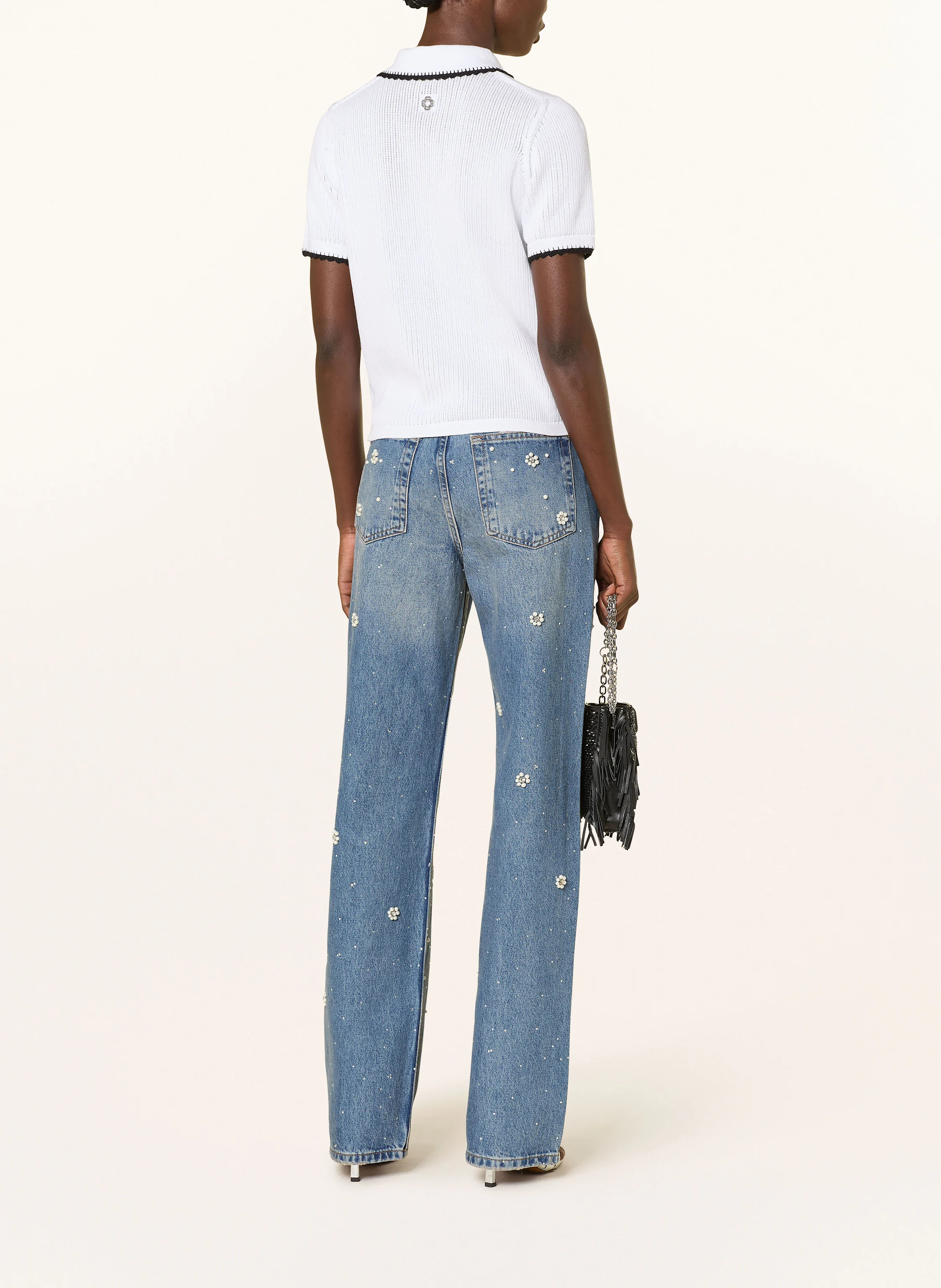 maje Strick-Poloshirt