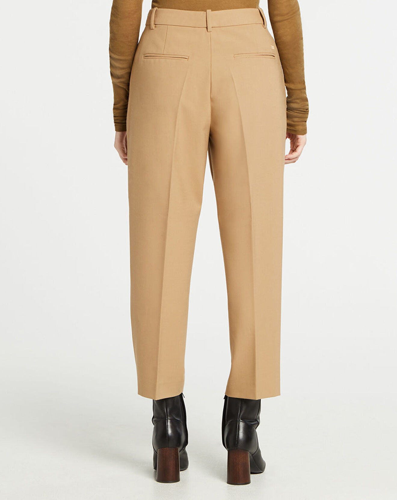 Tommy Hilfiger Pantalon en Laine mélangée Taper Icon beige