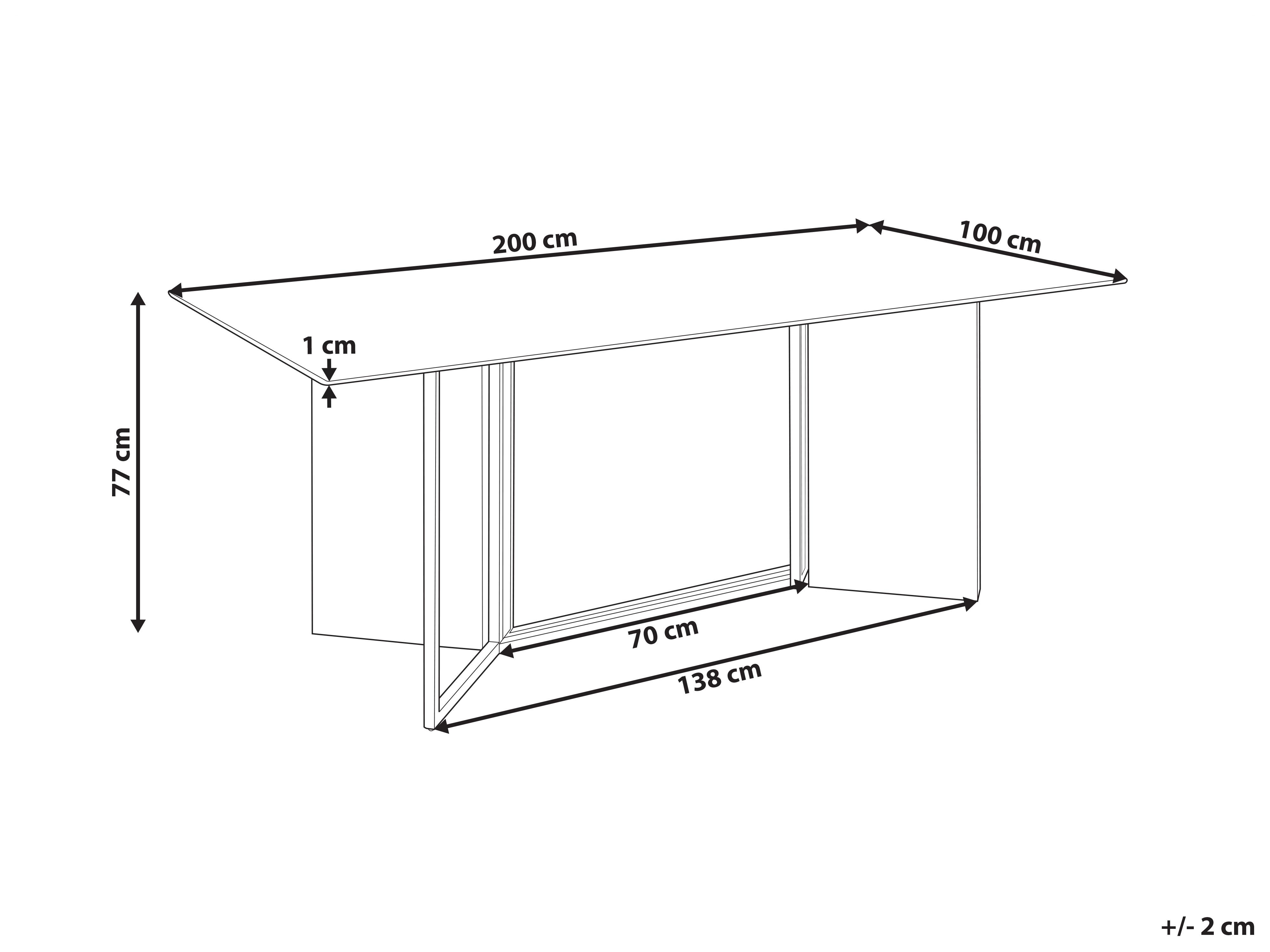 Eettafel CALCIO Wit marmer 100 cm 200 cm