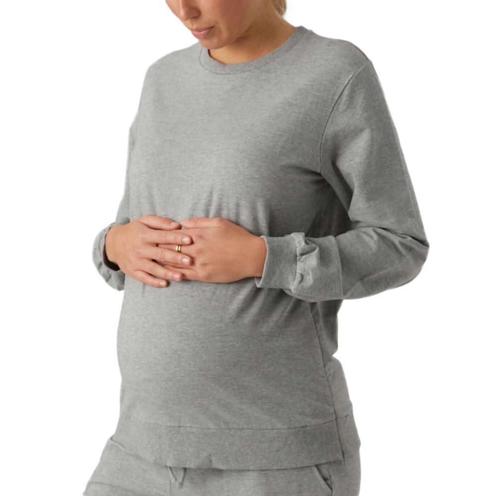 Mamalicious Sweat de Grossesse Gris Femme Mamalicious 20018951