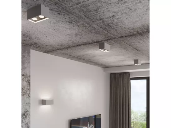 Sollux QUAD MAXI Applique murale encastrable à 2 lumières, noir